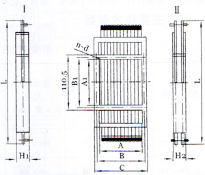 BZ-Ⅰ(單層)、BZ-Ⅱ(雙層)棒條閥門外形型號圖